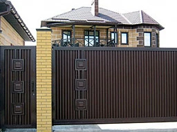 Ворота для частного дома откатные дизайнерские