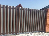 Вертикальный забор шахматка из евроштакетника для 10 соток